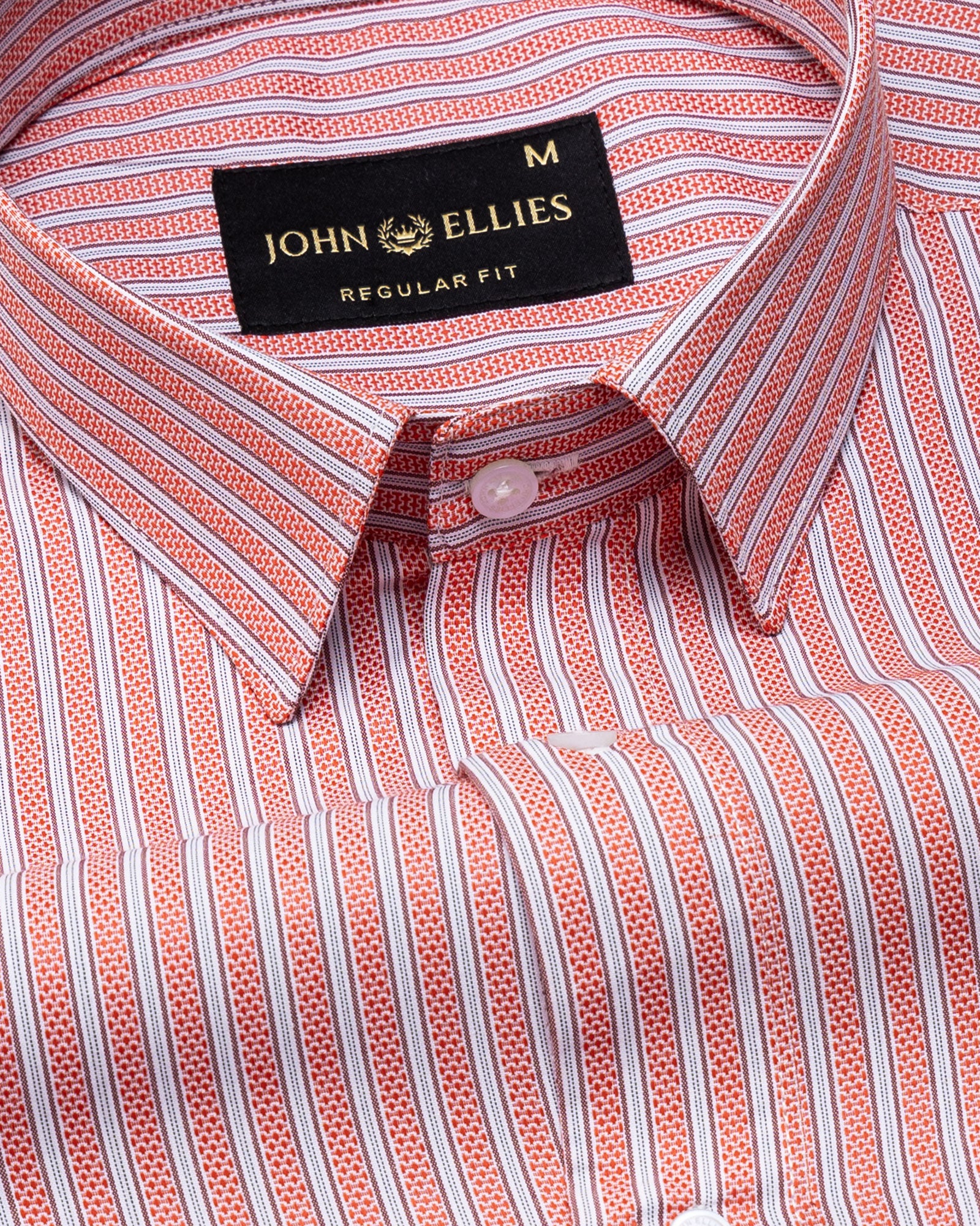 Edific Red Stripes Cotton Shirt - John Ellies