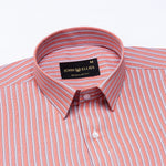 Edific Red Stripes Cotton Shirt - John Ellies