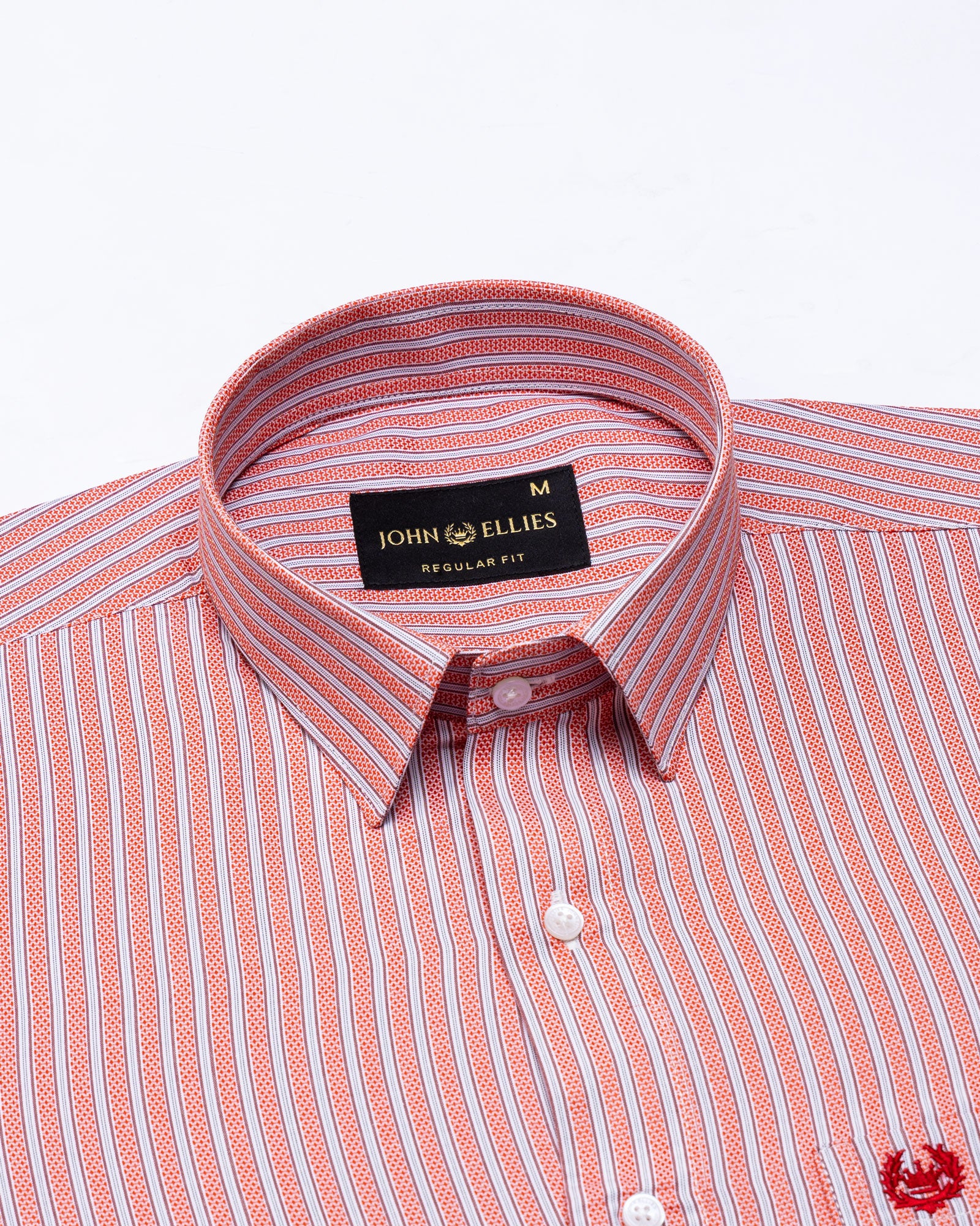 Edific Red Stripes Cotton Shirt - John Ellies
