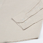 Hazel Beige Check Button Down Oxford Cotton Shirt - John Ellies