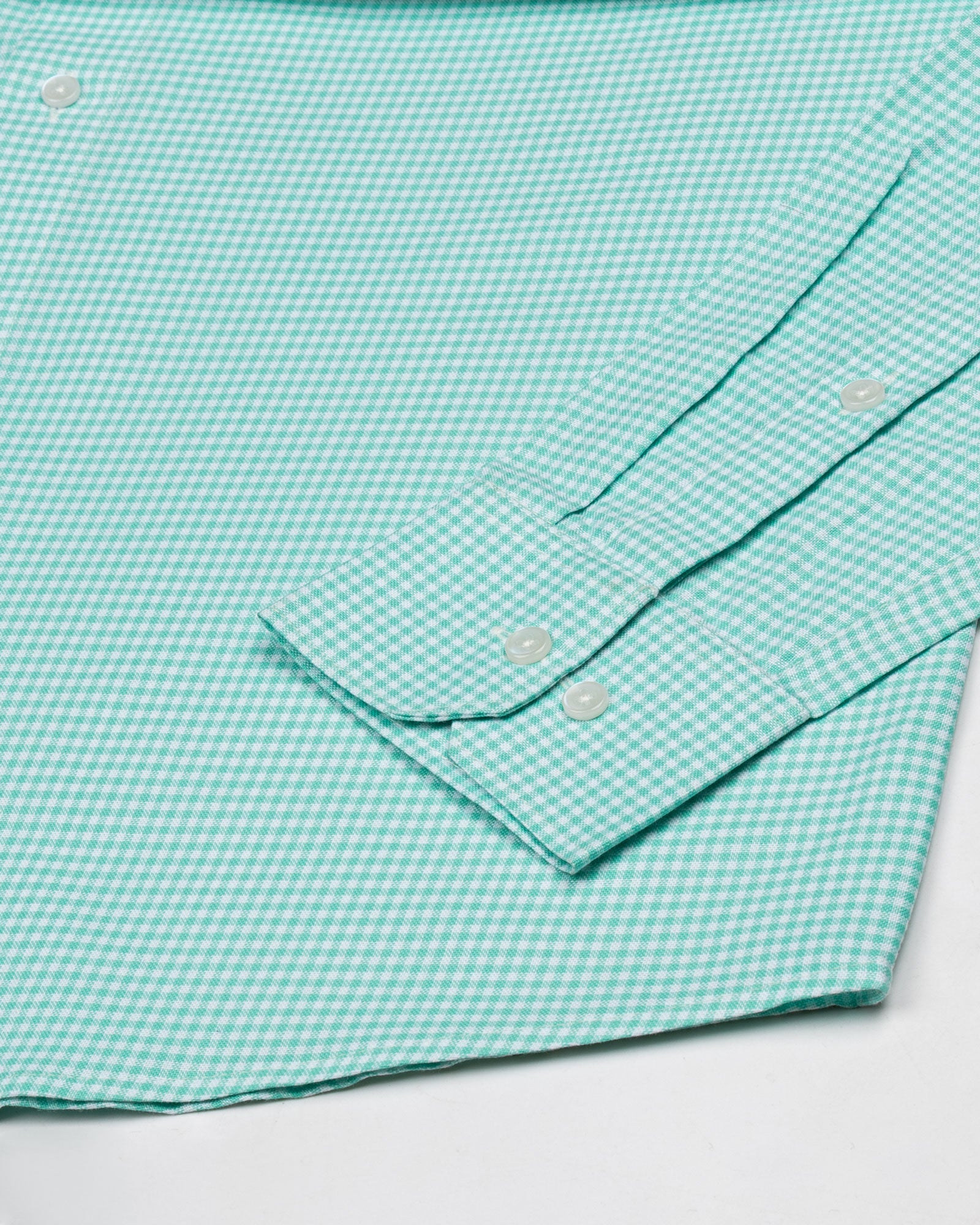 Hazel Lime Check Button Down Oxford Cotton Shirt - John Ellies