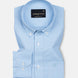 Hazel Sky Blue Check Button Down Oxford Cotton Shirt - John Ellies