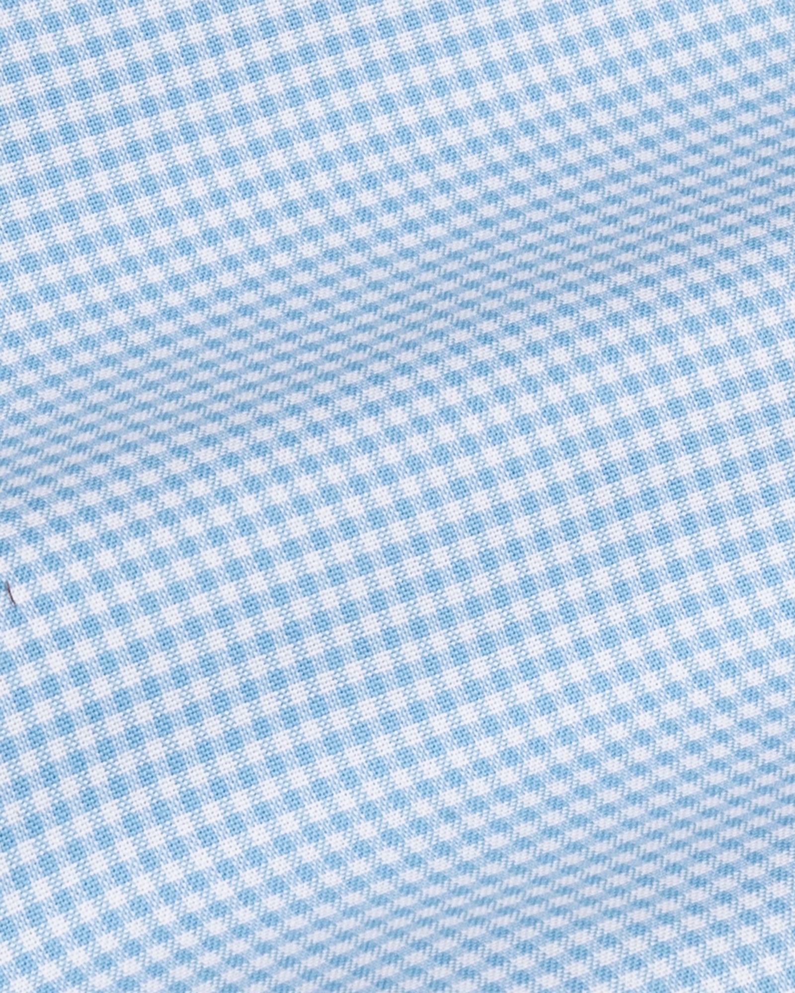Hazel Sky Blue Check Button Down Oxford Cotton Shirt - John Ellies