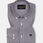 Hazel Black Check Button Down Oxford Cotton Shirt - John Ellies