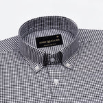 Hazel Black Check Button Down Oxford Cotton Shirt - John Ellies