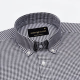 Hazel Black Check Button Down Oxford Cotton Shirt - John Ellies