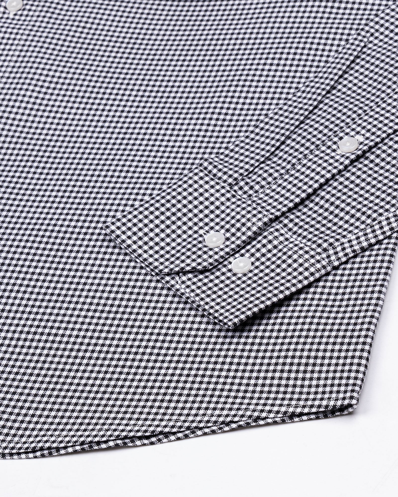 Hazel Black Check Button Down Oxford Cotton Shirt - John Ellies