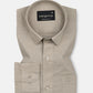 Amess Tan Plain Linen Shirt - John Ellies