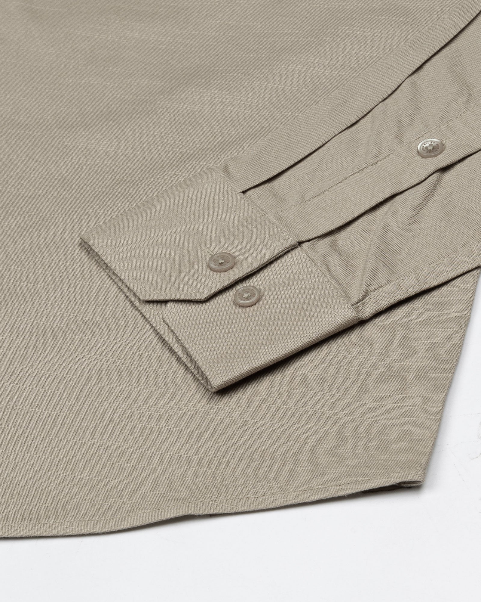 Amess Tan Plain Linen Shirt - John Ellies