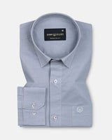 Amess Silver Plain Linen Shirt