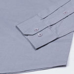 Amess Silver Plain Linen Shirt - John Ellies