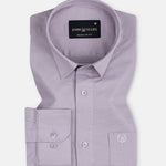 Amess Lavender Plain Linen Shirt - John Ellies