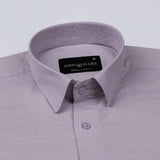 Amess Lavender Plain Linen Shirt - John Ellies
