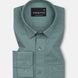 Amess Olive Plain Linen Shirt - John Ellies