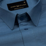 Amess Grey Plain Linen Shirt - John Ellies