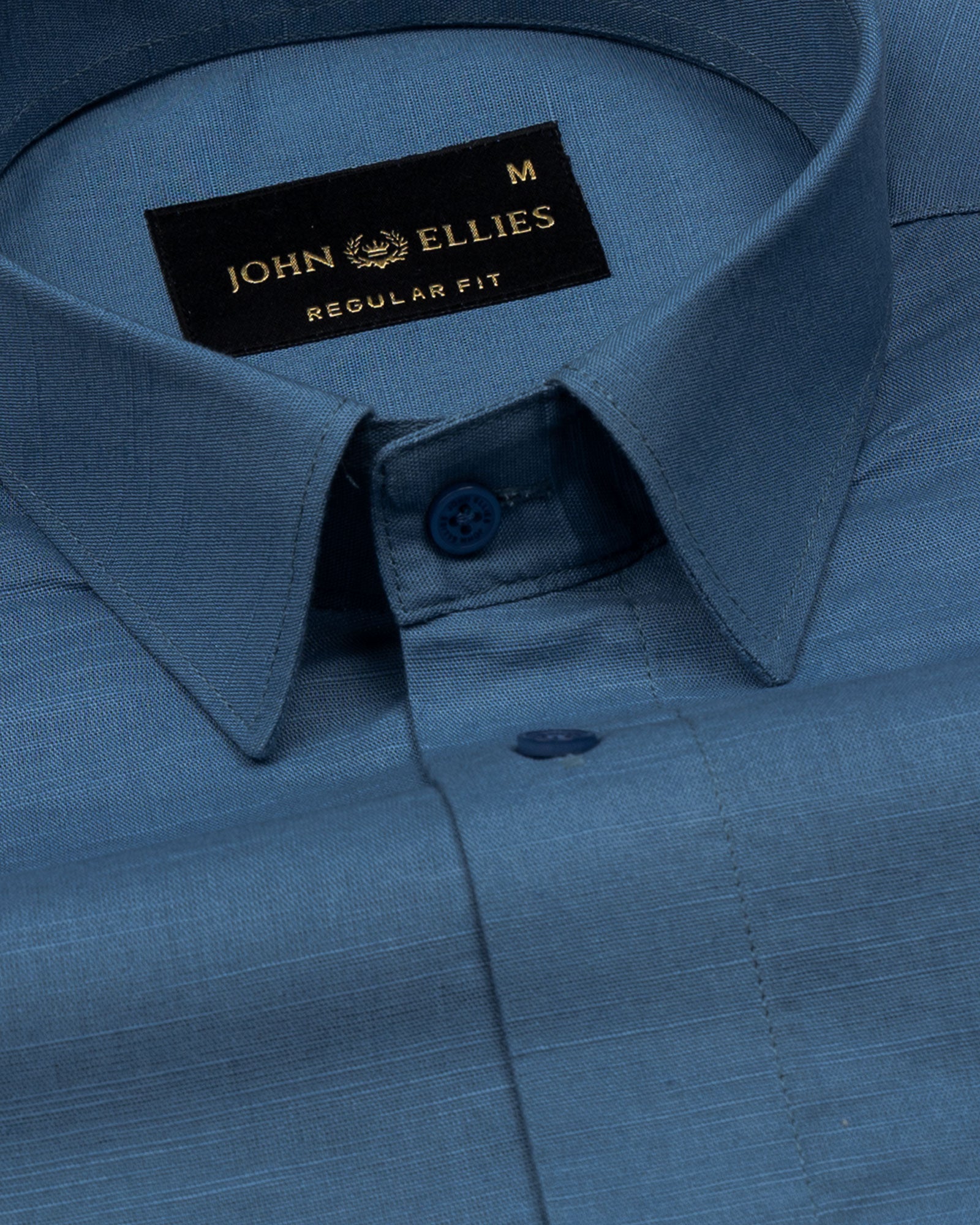 Amess Grey Plain Linen Shirt - John Ellies