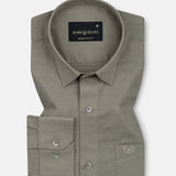 Amess Bronze Plain Linen Shirt - John Ellies