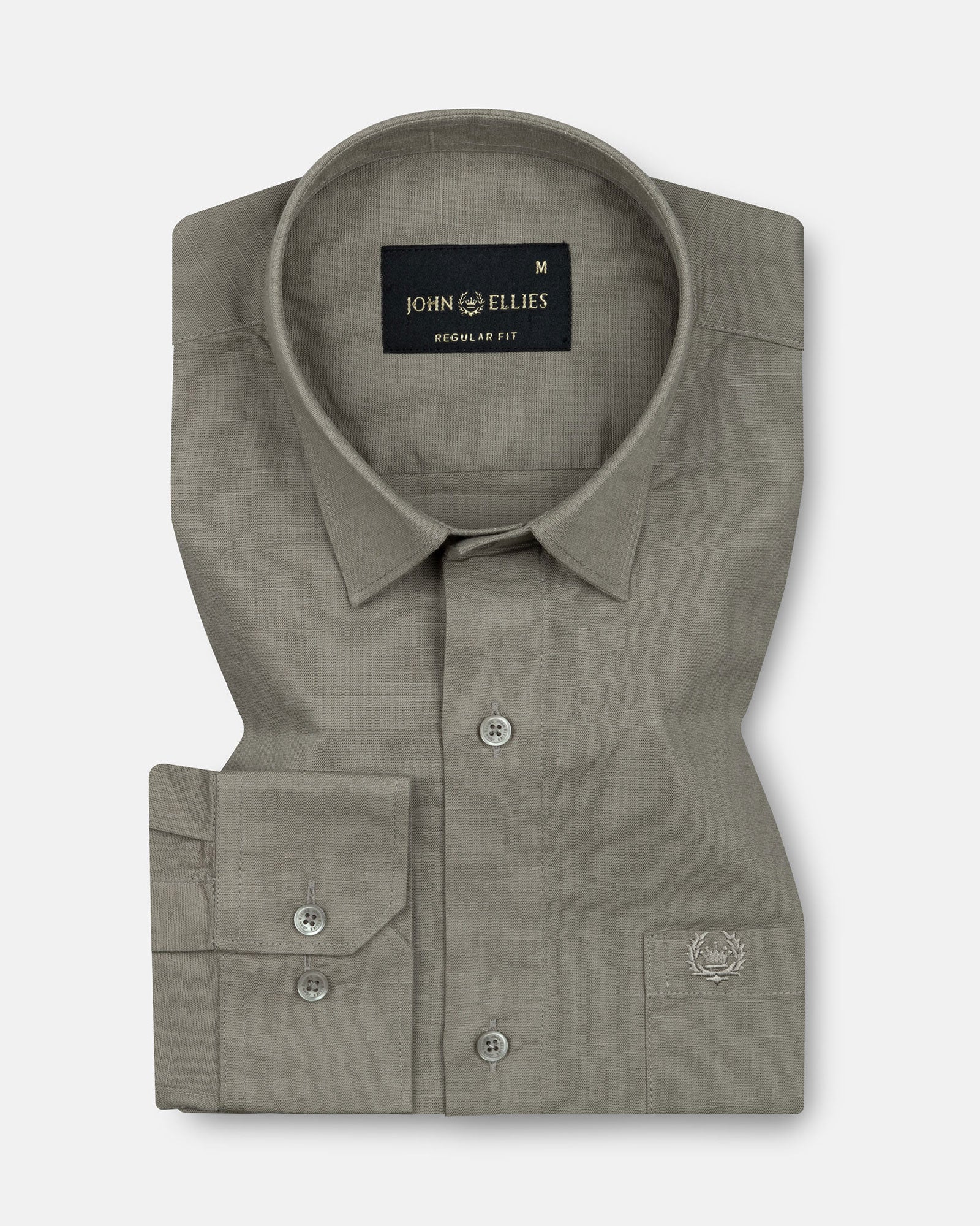 Amess Bronze Plain Linen Shirt - John Ellies