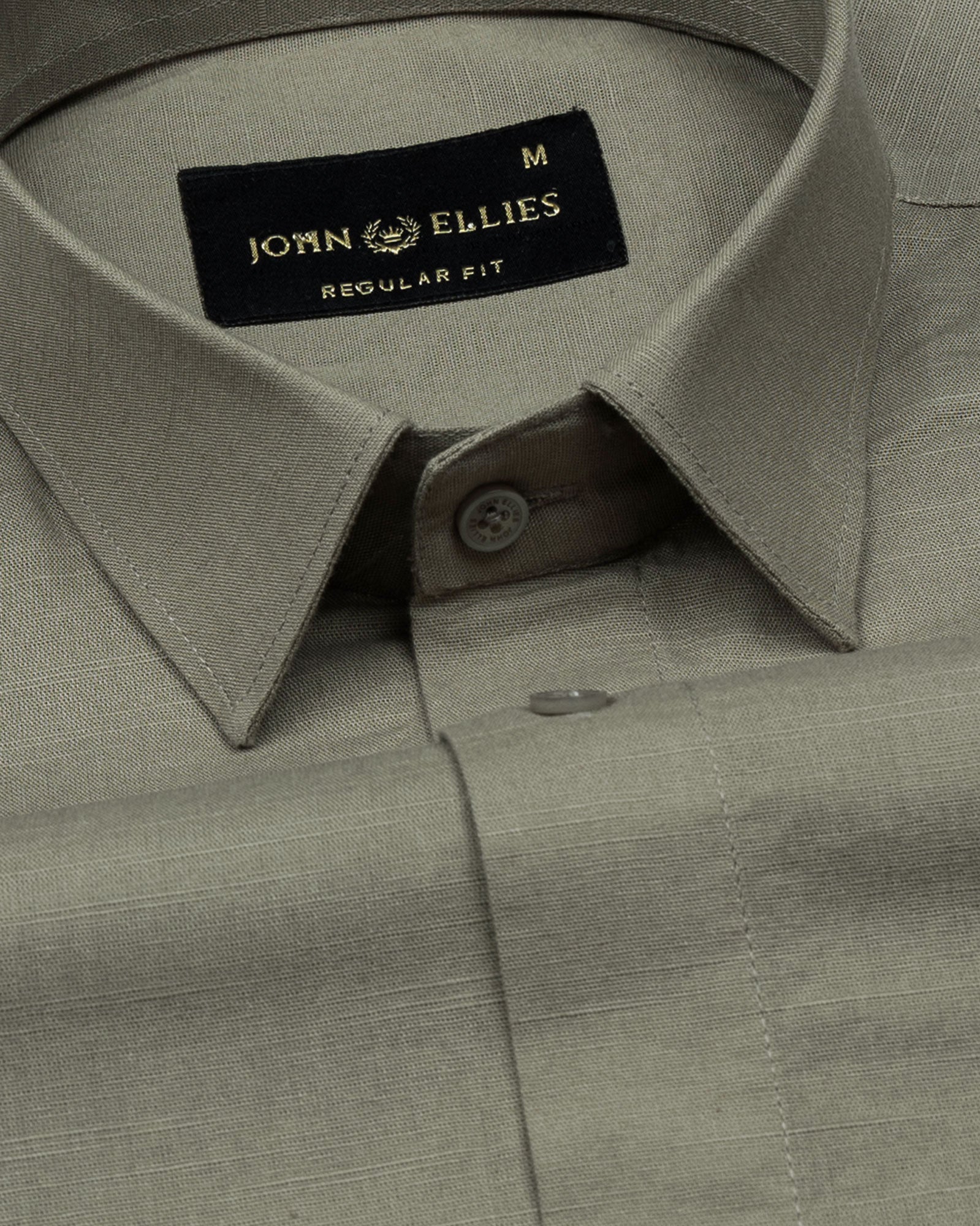 Amess Bronze Plain Linen Shirt - John Ellies
