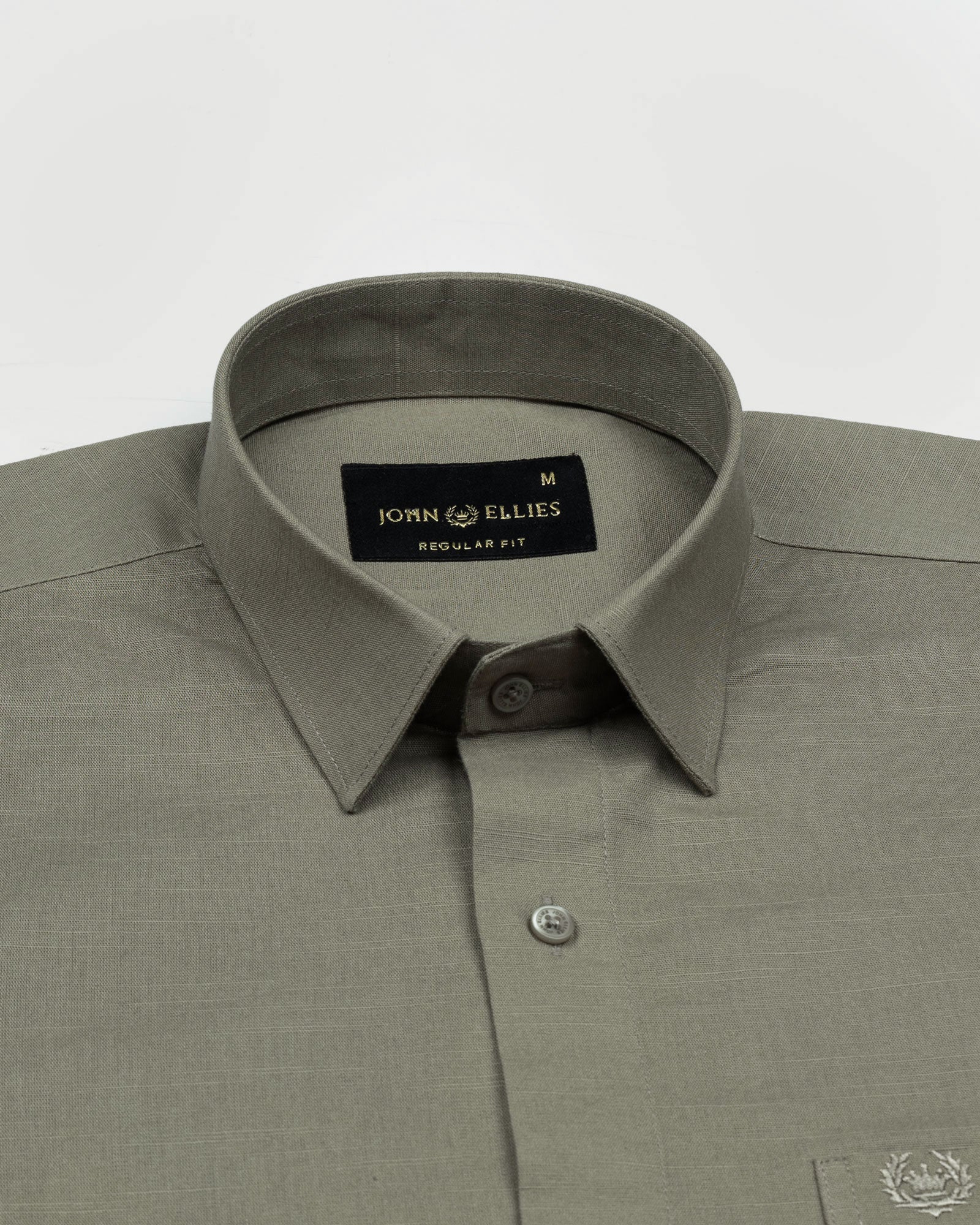 Amess Bronze Plain Linen Shirt - John Ellies