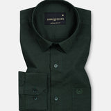 Amess Green Plain Linen Shirt - John Ellies
