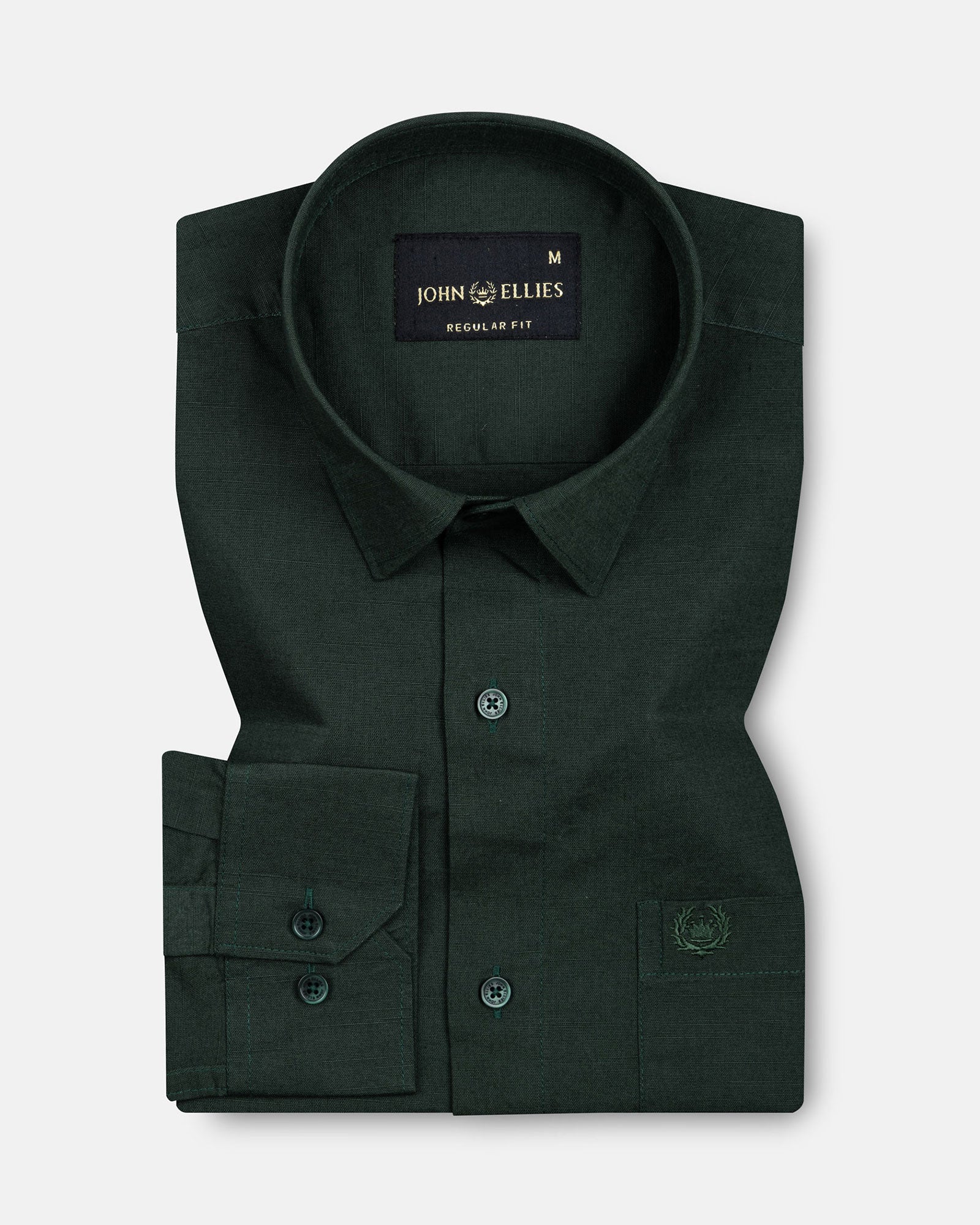 Amess Green Plain Linen Shirt - John Ellies