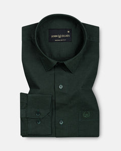 Amess Green Plain Linen Shirt - John Ellies
