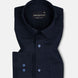 Amess Navy Blue Plain Linen Shirt - John Ellies