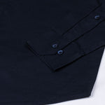 Amess Navy Blue Plain Linen Shirt - John Ellies
