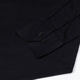 Amess Black Plain Linen Shirt - John Ellies