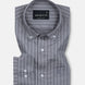 Orter Grey Stripes Button Down Premium Cotton Shirt - John Ellies