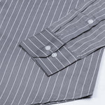 Orter Grey Stripes Button Down Premium Cotton Shirt - John Ellies