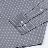 Orter Grey Stripes Button Down Premium Cotton Shirt - John Ellies