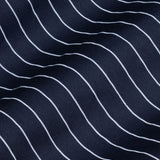 Orter Navy Blue Stripes Button Down Premium Cotton Shirt - John Ellies