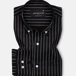 Orter Black Stripes Button Down Premium Cotton Shirt - John Ellies
