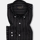 Orter Black Stripes Button Down Premium Cotton Shirt - John Ellies
