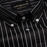Orter Black Stripes Button Down Premium Cotton Shirt - John Ellies