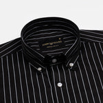 Orter Black Stripes Button Down Premium Cotton Shirt - John Ellies