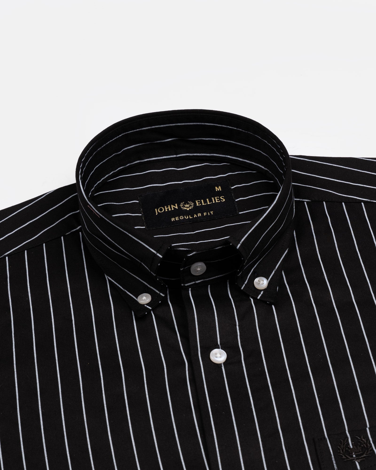 Orter Black Stripes Button Down Premium Cotton Shirt - John Ellies