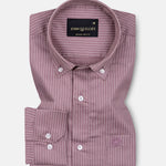 Orter Pink Pin Stripes Button Down Premium Cotton Shirt - John Ellies