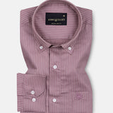 Orter Pink Pin Stripes Button Down Premium Cotton Shirt - John Ellies
