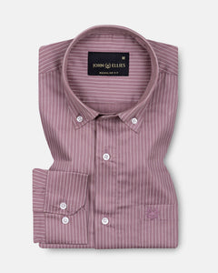 Orter Pink Pin Stripes Button Down Premium Cotton Shirt - John Ellies