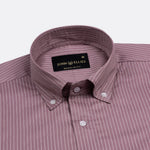 Orter Pink Pin Stripes Button Down Premium Cotton Shirt - John Ellies