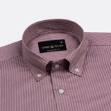Orter Pink Pin Stripes Button Down Premium Cotton Shirt - John Ellies