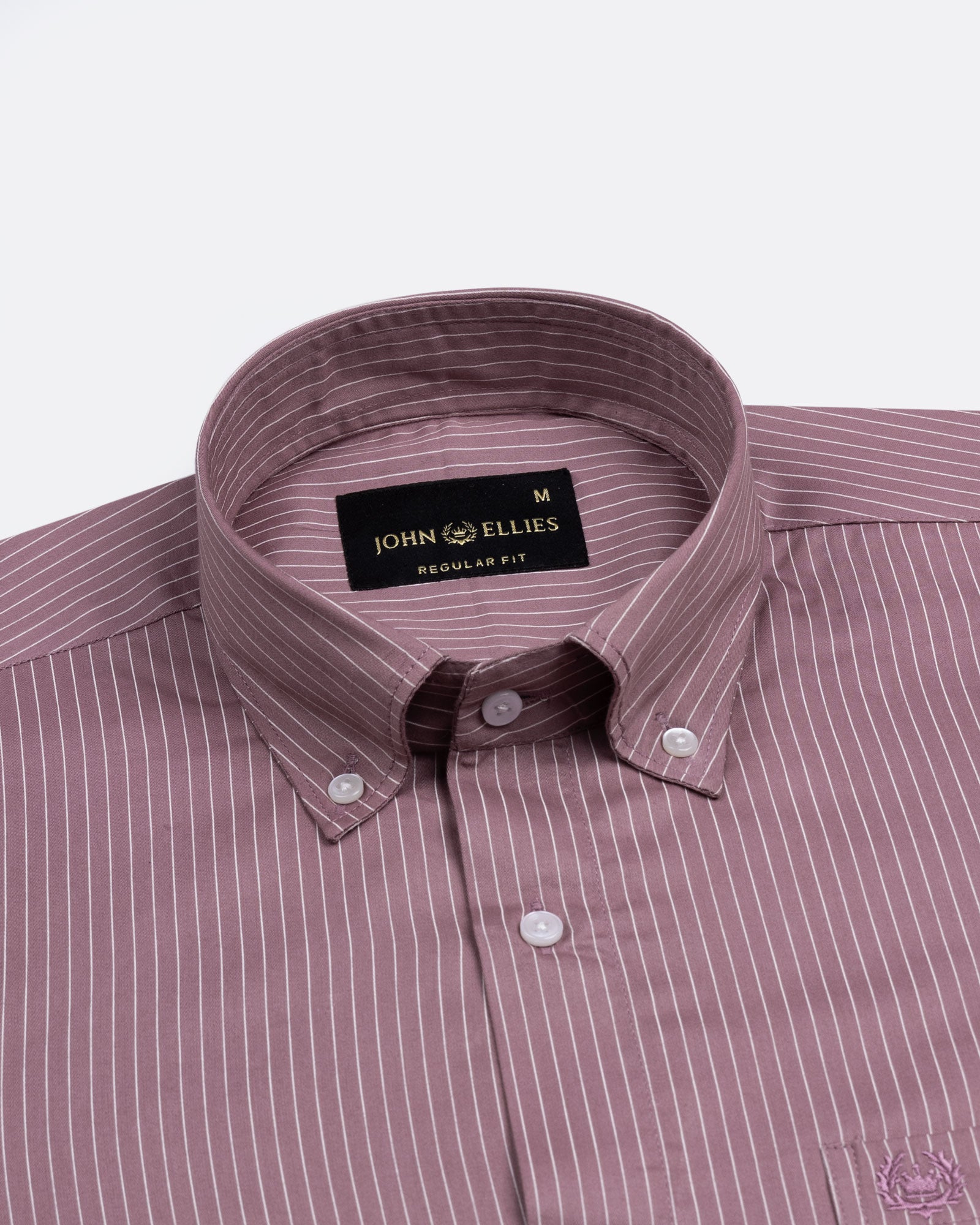 Orter Pink Pin Stripes Button Down Premium Cotton Shirt - John Ellies