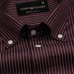 Orter Purple Pin Stripes Button Down Premium Cotton Shirt - John Ellies