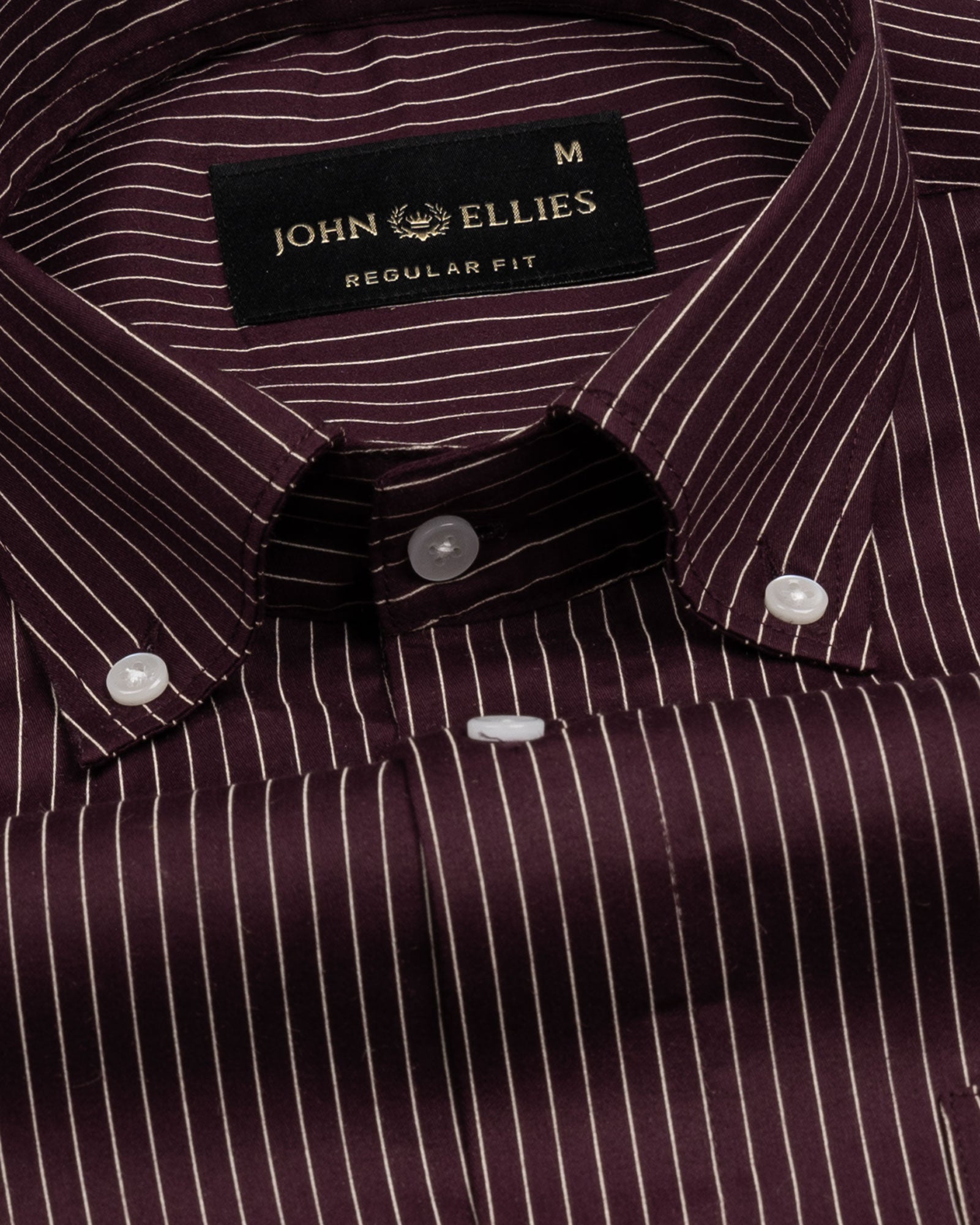 Orter Purple Pin Stripes Button Down Premium Cotton Shirt - John Ellies
