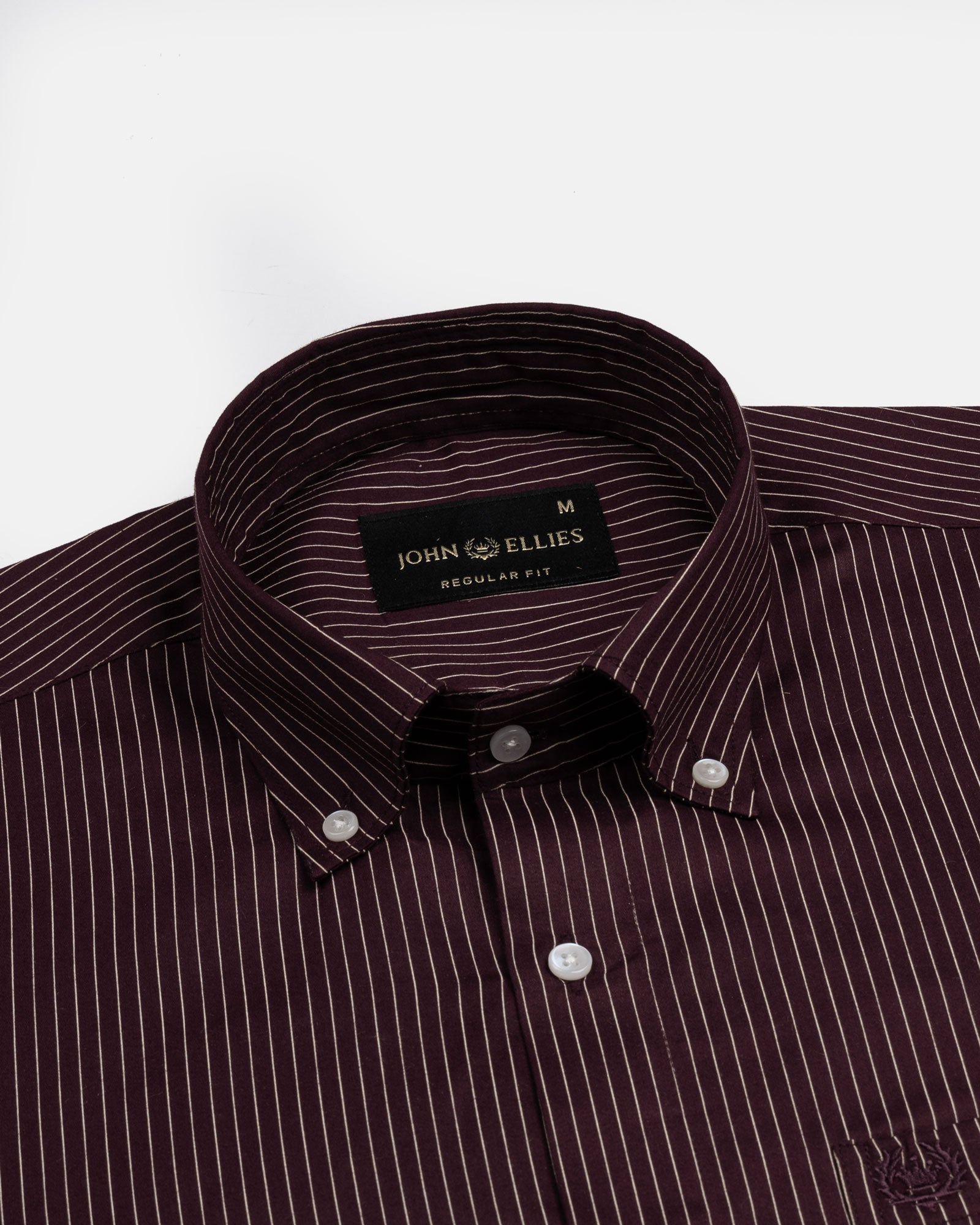 Orter Purple Pin Stripes Button Down Premium Cotton Shirt - John Ellies