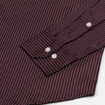 Orter Purple Pin Stripes Button Down Premium Cotton Shirt - John Ellies