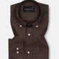 Orter Brown Pin Stripes Button Down Premium Cotton Shirt - John Ellies